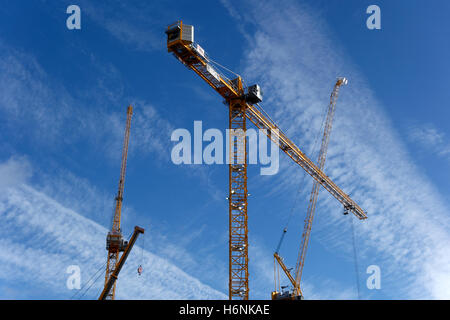 Construction de nouvelles BBC Wales Siège, place centrale, Cardiff, Pays de Galles. Banque D'Images