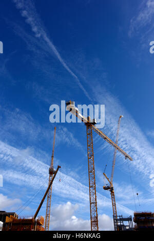 Construction de nouvelles BBC Wales Siège, place centrale, Cardiff, Pays de Galles. Banque D'Images