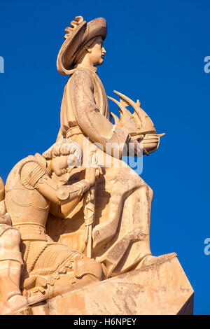 Détail du Monument aux découvertes à Lisbonne Banque D'Images