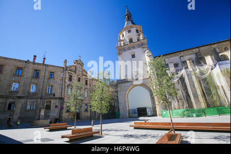 Cathédrale de Santa Maria à Vitoria-Gasteiz, capitale de la Communauté Autonome Basque et de la province d'Araba/Al Banque D'Images