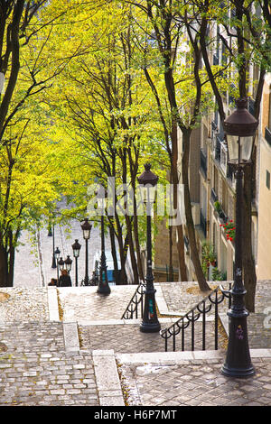 Escaliers de montmartre Banque D'Images