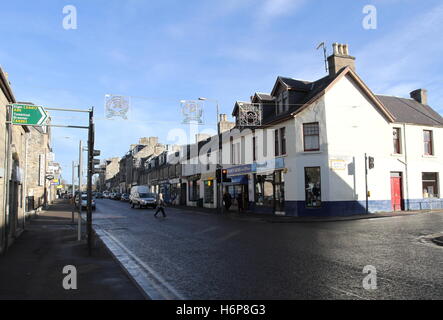 Grantown-on-Spey Scène de rue l'écosse novembre 2013 Banque D'Images