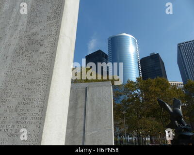 US Coast Guard Memorial, Battery Park, NEW YORK Banque D'Images