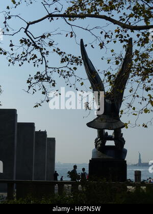 US Coast Guard Memorial, Battery Park, NEW YORK Banque D'Images