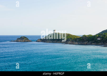 La Tour de Fautea, tour génoise, Corse-du-Sud, Corse, France Banque D'Images