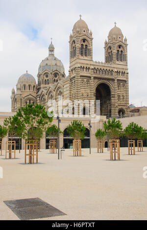 La Cathedrale de la Major (cathédrale principale), à Marseille, France Banque D'Images