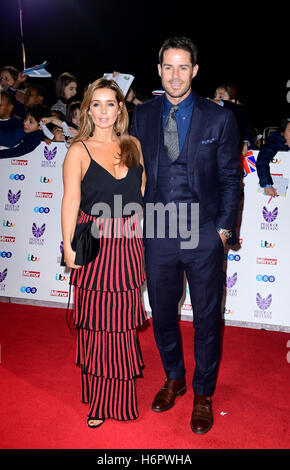 Louise et Jamie Redknapp participant à la fierté de la Grande-Bretagne Awards 2016, au Grosvenor House, Park Lane, London. Banque D'Images