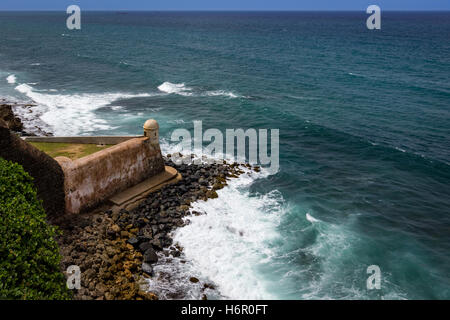 Devil's Guérite, nommée à cause de la désolation et la solitude ressentie par les soldats sur sentry guard, dans Castillo San Cristóbal, Banque D'Images