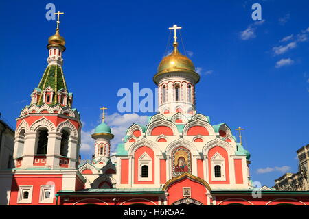 La Cathédrale de Kazan sur la place Rouge à Moscou, Russie Banque D'Images