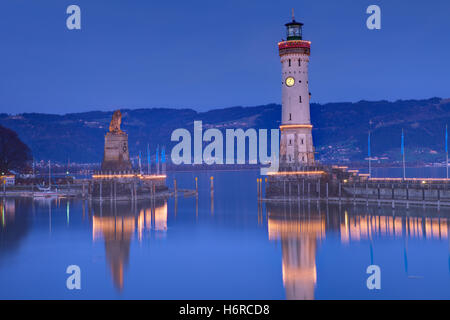 Port de lindau sur le lac de Constance / Allemagne Banque D'Images