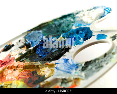 L'art de l'objet carte bleu couleur peinture bois isolé matériel anesthésique médicament passe-temps drogues toxicomanogènes photo dessin moyen forme Banque D'Images