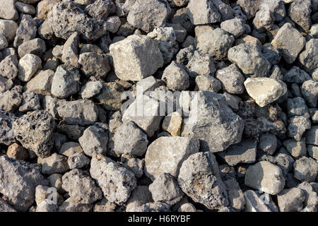 Collecte de fonds - texture composée de pierres brutes sur le terrain Banque D'Images