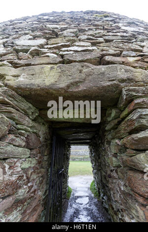 Grianan Aileach, porte de fortin Inishowen, comté de Donegal, Irlande. Banque D'Images