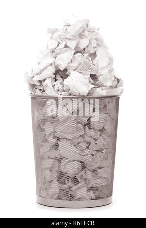 Environnement Environnement objet modèle isolé projet de design concept plan projet panier argent métal acier corbeille d'élimination de l'écologie Banque D'Images