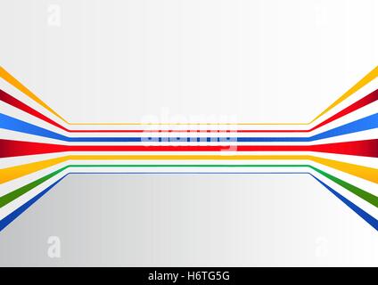 Contexte générique avec plusieurs lignes formant l'expansion horizontale de couleur une pièce virtuelle Illustration de Vecteur