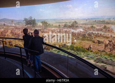 Le Cyclorama de Gettysburg est une peinture représentant la charge de Pickett à la bataille de Gettysburg, le 3 juillet 1863. Banque D'Images