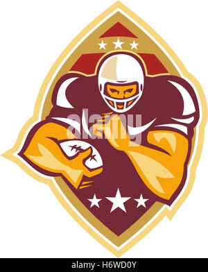 Sport sports graphiques isolés american ball illustration coiffures gridiron rugby football américain football quarterback tailback Banque D'Images