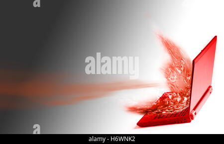 L'explosion de l'ordinateur avec énergie et vigueur avec prix pour votre type. Banque D'Images