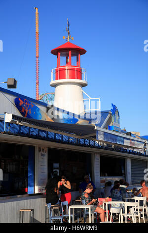 Lieu de bar de plage, promenade Boardwalk, Coney Island, Brooklyn, New York, USA Banque D'Images