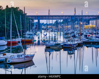 Ville de Douarnenez, Bretagne, France Banque D'Images