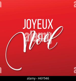 Modèle de carte de joyeux Noël avec les salutations en langue française. Joyeux noel. Illustration vecteur EPS10 Illustration de Vecteur