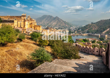 Voir d'Amer (Ambre) fort, Rajasthan, Inde Banque D'Images