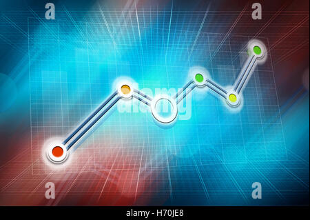 courbe de croissance Banque D'Images