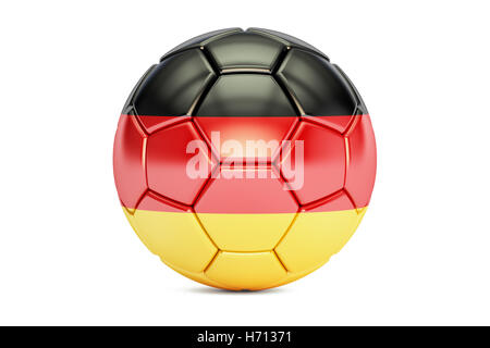 Ballon de football avec le drapeau de l'Allemagne, 3D Rendering Banque D'Images