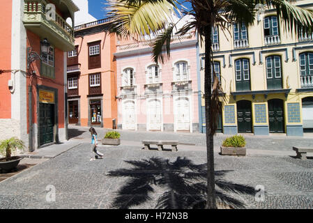 Places et maisons à Santa Cruz de La Palma sur l'île canarienne de La Palma, Espagne, Europe Banque D'Images