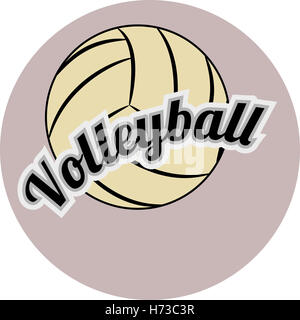 Télévision volley-ball icône sur un fond blanc, illustration Banque D'Images