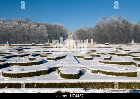 Venusinsel, palace de Ciron château en hiver, Münster, Rhénanie du Nord-Westphalie Banque D'Images