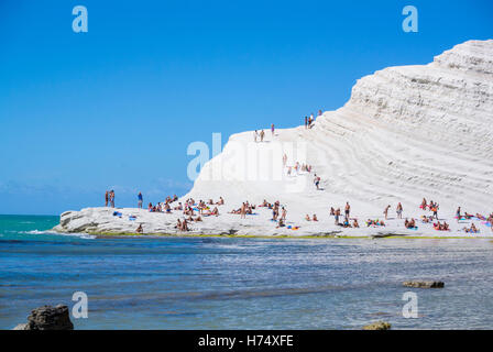 Scala dei Turchi, Sicile, Italie du Sud Banque D'Images