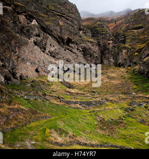 Qvabebi Vanis monastère de la grotte en Géorgie, construites au 8ème siècle Banque D'Images