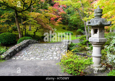 Jardin japonais de Seattle Banque D'Images