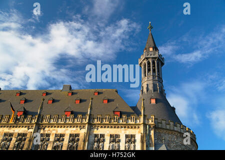 Hôtel de ville (Rathaus), Aix-la-Chapelle, Rhénanie du Nord-Westphalie, Allemagne Banque D'Images