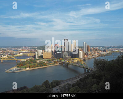 Le centre-ville de Pittsburgh de Mount Washington Banque D'Images