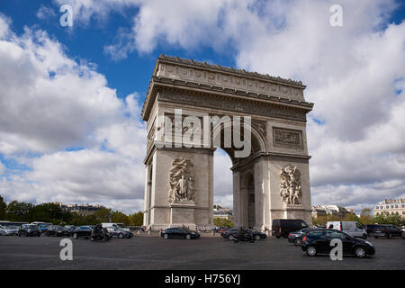 Arc de Triomphe, Paris France Banque D'Images