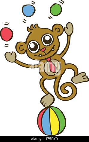 Funny monkey t-shirt design pour enfants vector illustration Illustration de Vecteur