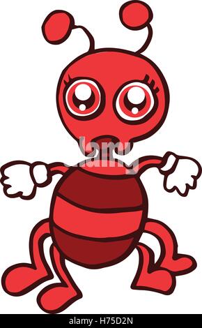 Ant mignon design pour enfants cartoon vector illustration Illustration de Vecteur