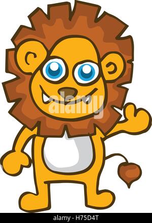 Mignon Bebe Lion Cartoon Image Vectorielle Stock Alamy