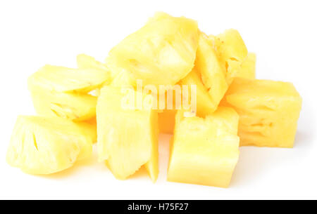 Les tranches d'ananas isolated on white Banque D'Images