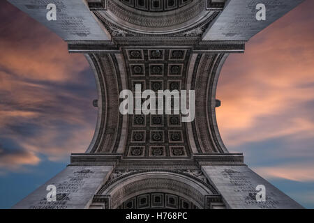 Vue sur l'arc de Triomphe, Paris, France Banque D'Images