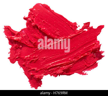 Le rouge à lèvres rouge avc isolé sur le fond blanc. Banque D'Images
