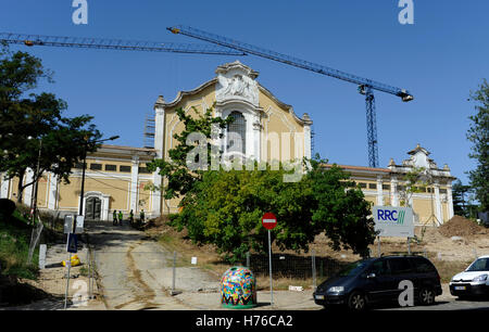 Carlos Lopez Pavilion, ancien bâtiment de la restauration de l'Parque Edouardo VII, parc Édouard VII, Lisboa, Lisbonne, Portugal Banque D'Images