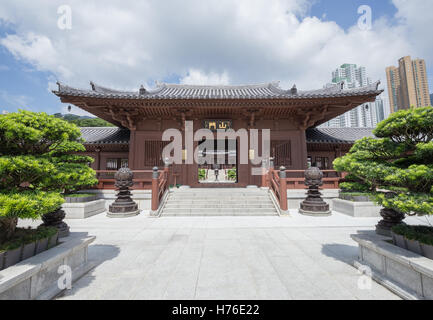 Chi Lin Nunnery, temple de style de la dynastie Tang, Hong Kong, Chine Banque D'Images