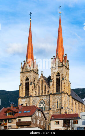 La cathédrale Sankt Johann. Célèbre monument à St Johann im Pongau, Tirol, Autriche. Banque D'Images