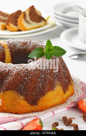 Close up of en gâteau bundt Banque D'Images