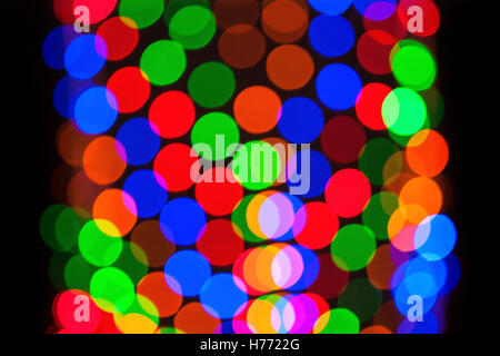 Flou d'arrière-plan flou lumières multicolores Banque D'Images