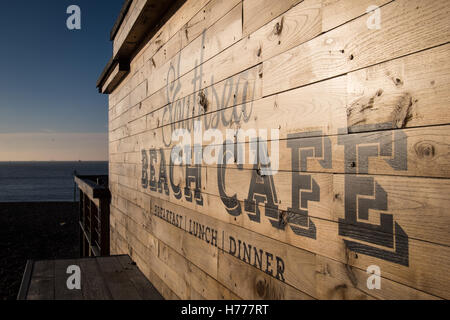 La plage de Southsea Southsea Cafe sur la Promenade Banque D'Images