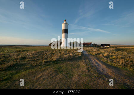 Phare Långe Jan / Tall John / Langer Jan à la cape du sud d'Öland en mer Baltique, la Suède Banque D'Images